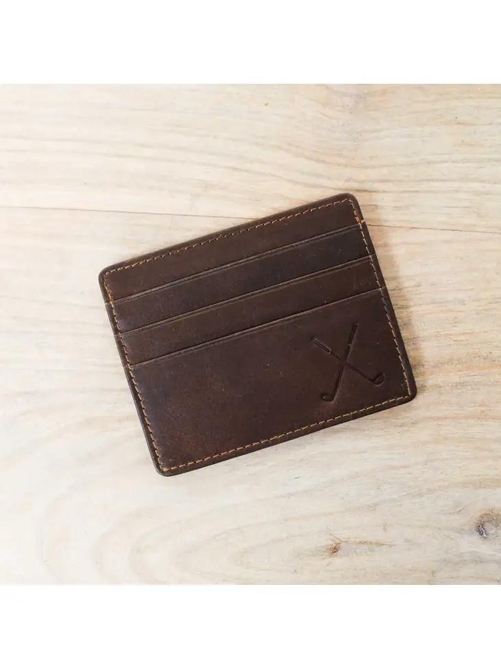 Embossed Slim Leather Wallet