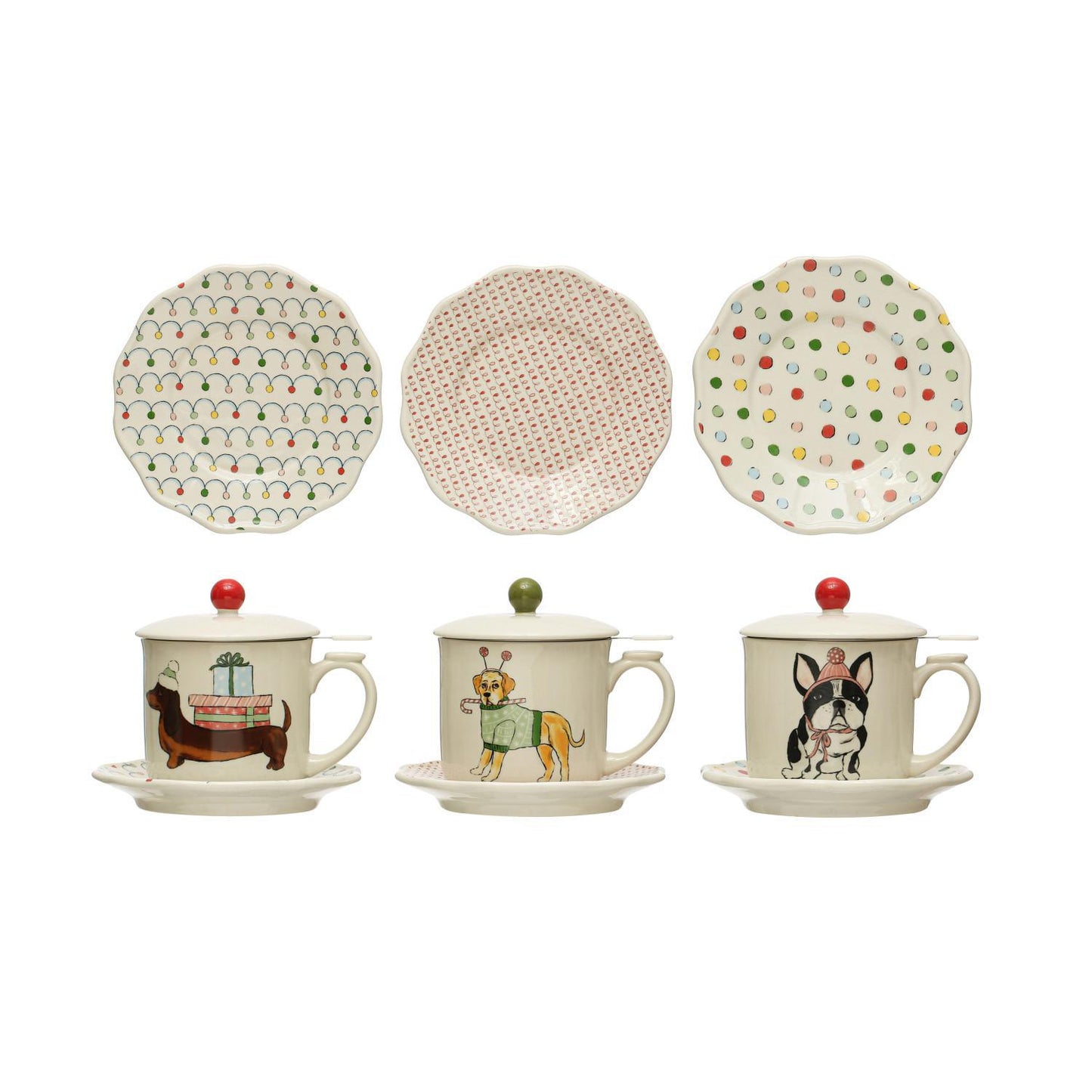 Holiday Hounds Cup & Saucer