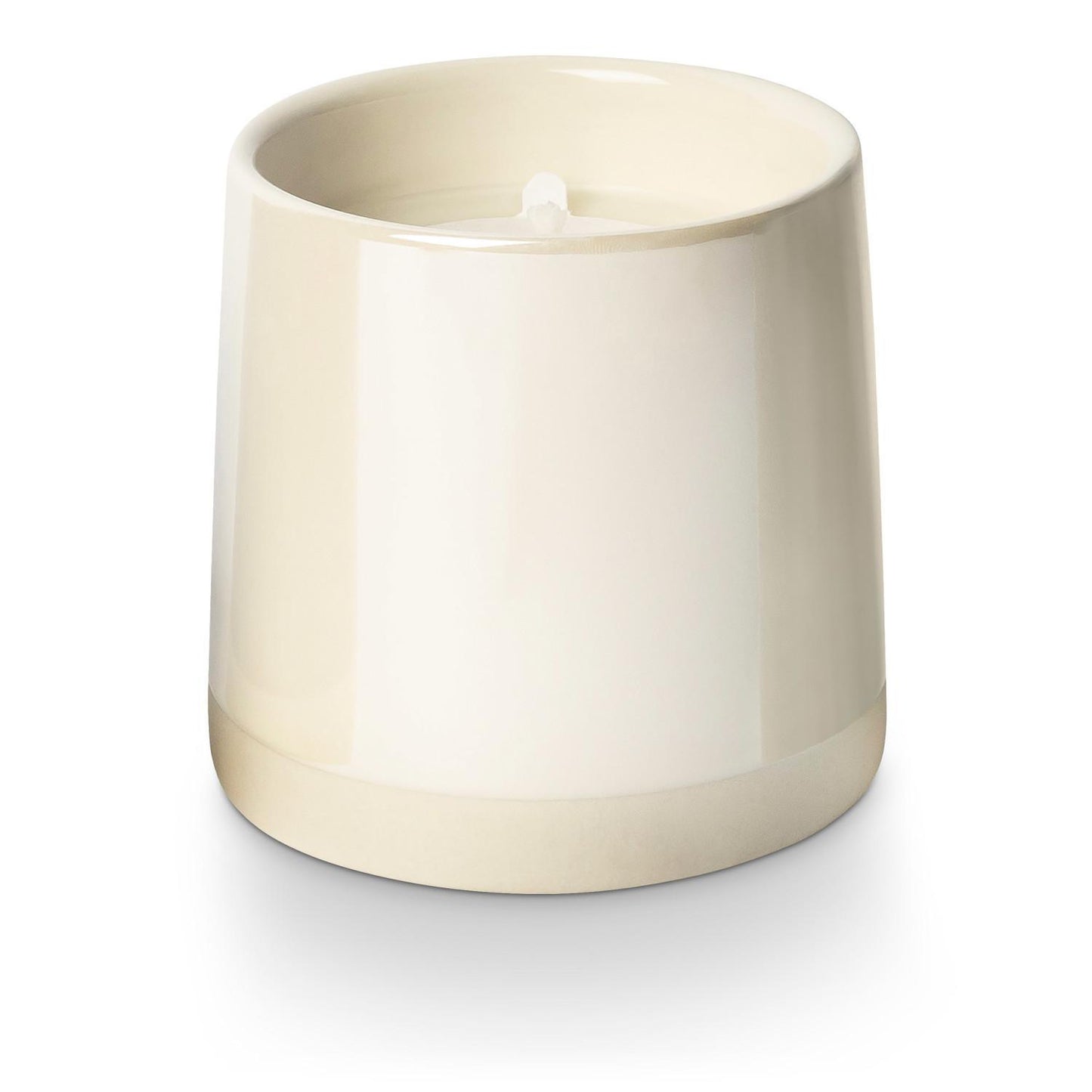 Winter White Shine Ceramic Candle