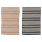Cotton Double Cloth Striped Tea Towels with Jute & Wood Bead Tie