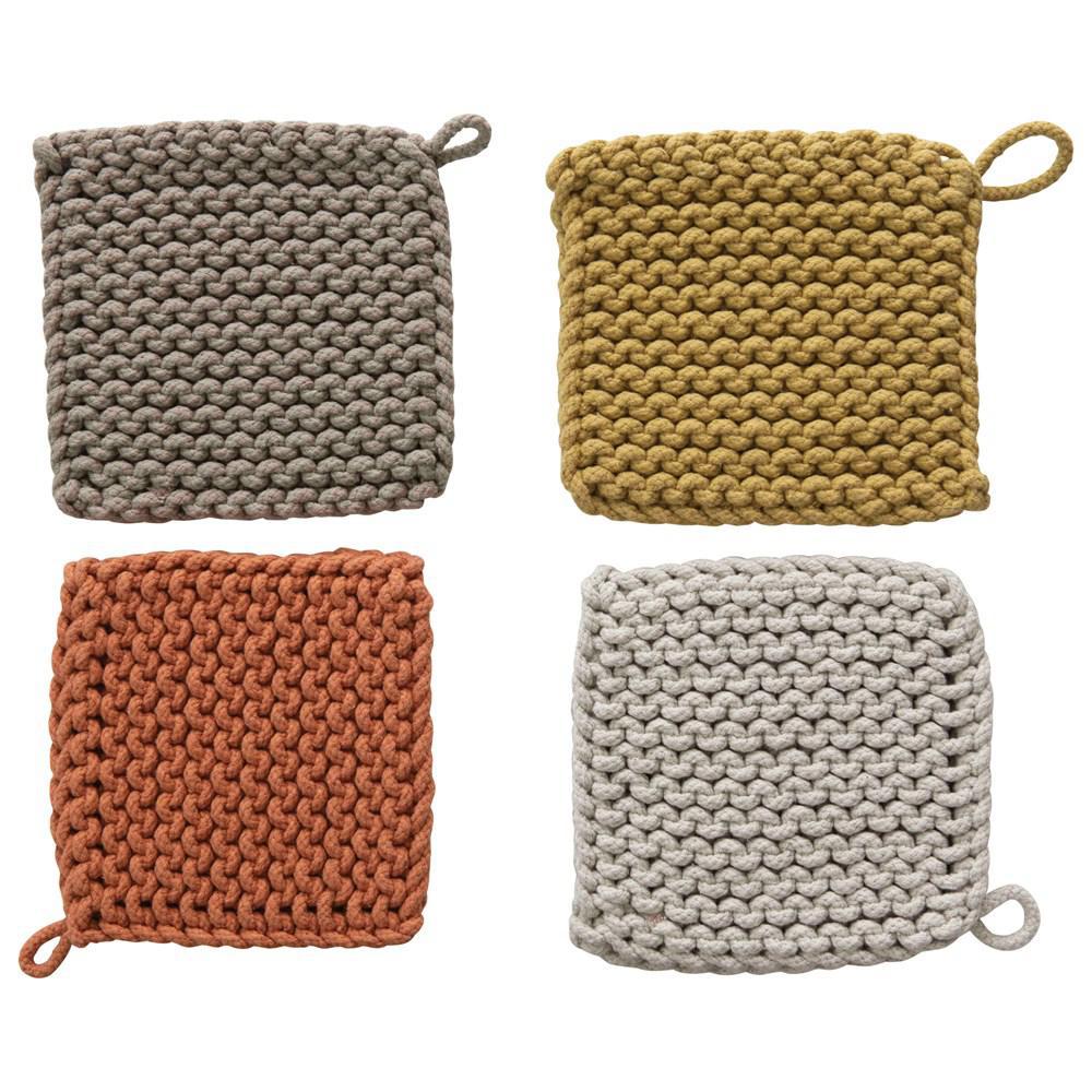 Square Cotton Crochet Pot Holder