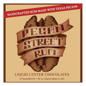 Pecan Street Rum Liquid Center Chocolates - 6 piece