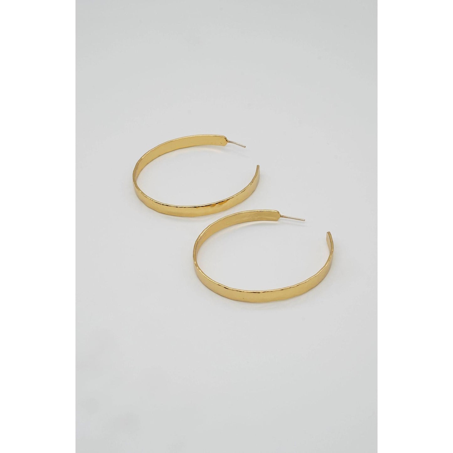 Big Perfect Love Hammered Hoops