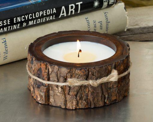Tree Bark Pot Candle