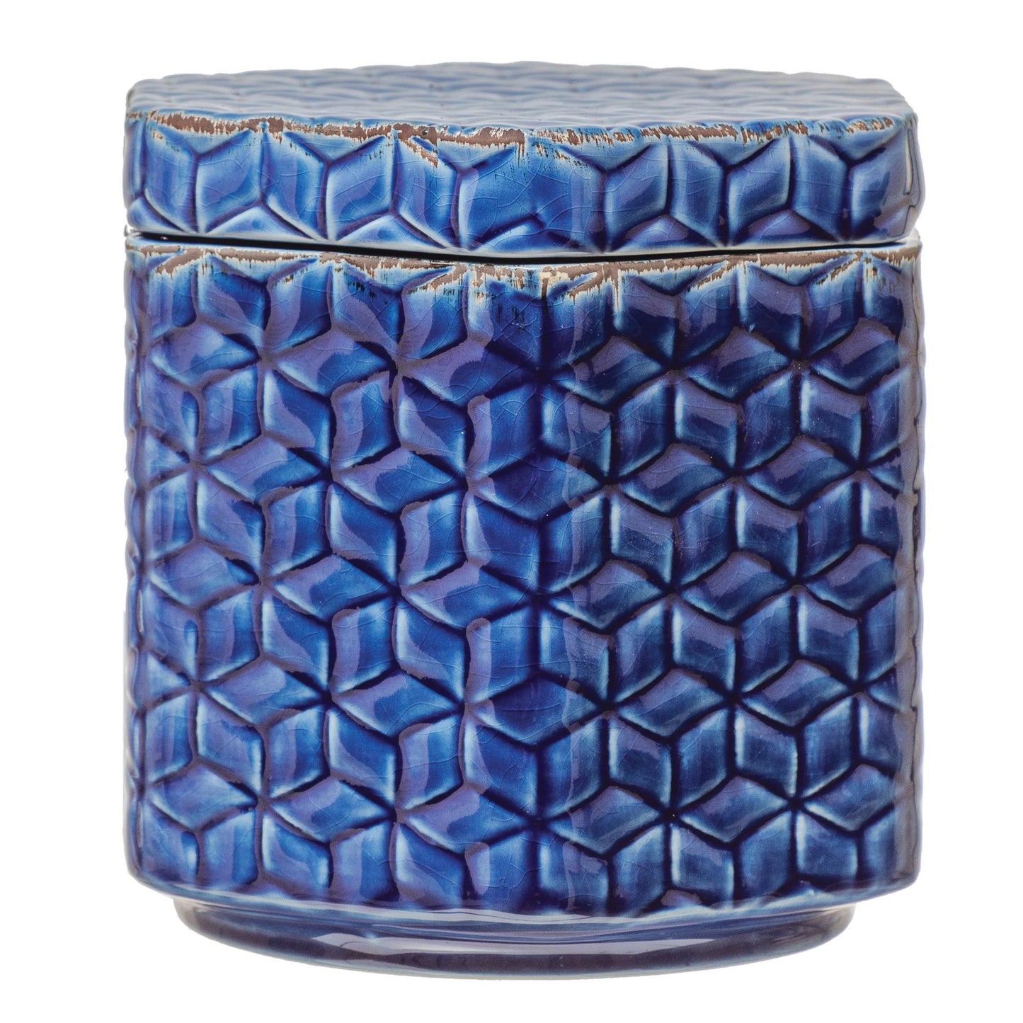 Indigo Stoneware Jar
