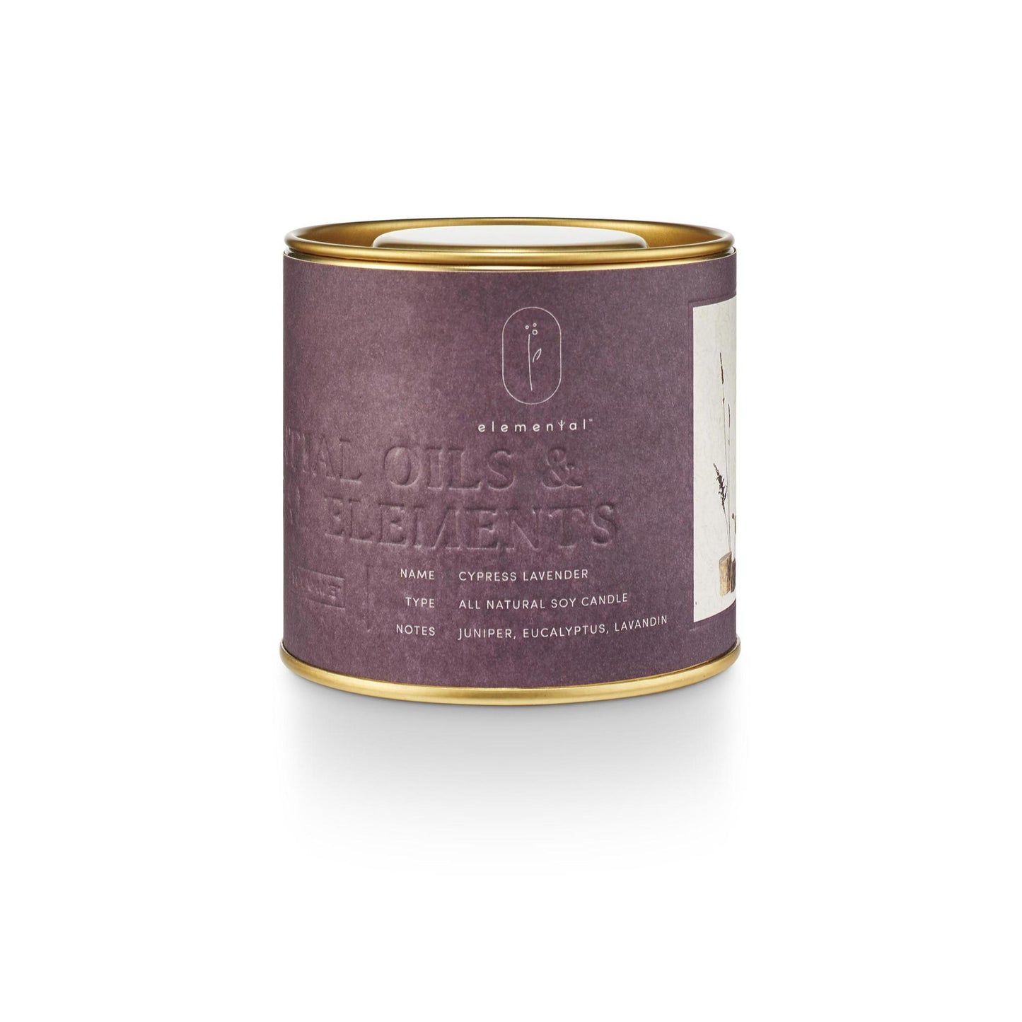Elemental Collection Natural Tin Candle