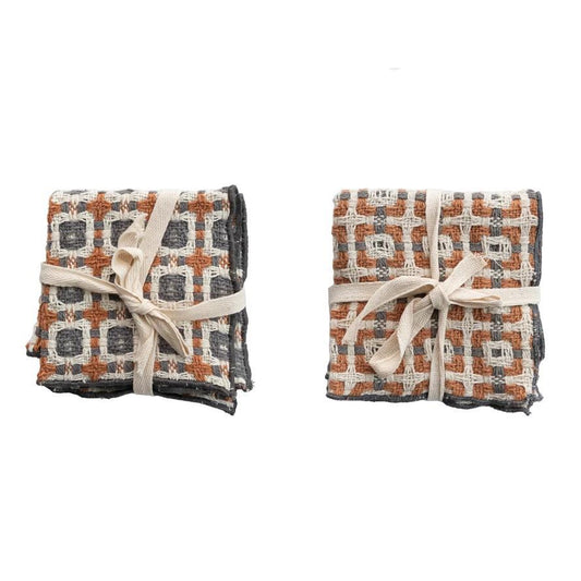 Cotton Dobby Dish Cloths with Pattern