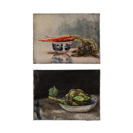 Canvas Wall Decor with Vegetable Still Life