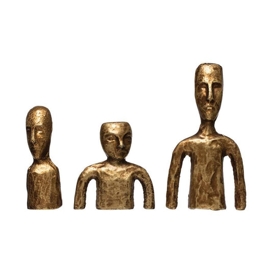 Cast Iron Figures, Antique Gold Color