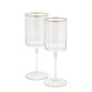 Optic White Wine Glass with Gold Rim