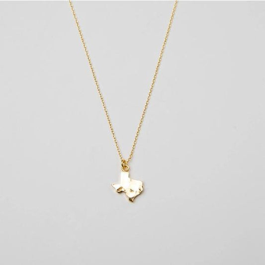 Texas Hammered Gold Necklace