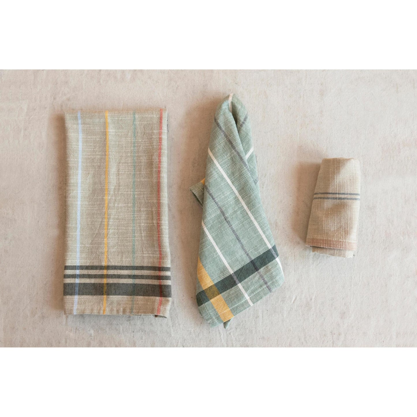 Striped Woven Cotton Tea Towel