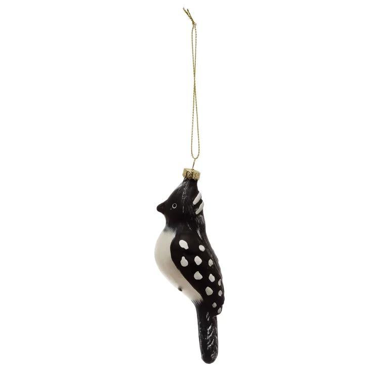 Glass Woodpecker Ornament