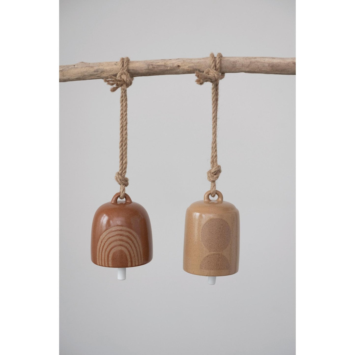 Stoneware Bell with Design