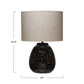 Black and White Stoneware Table Lamp