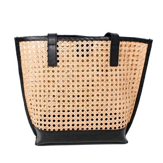 Margaret Cane and Leather Tote